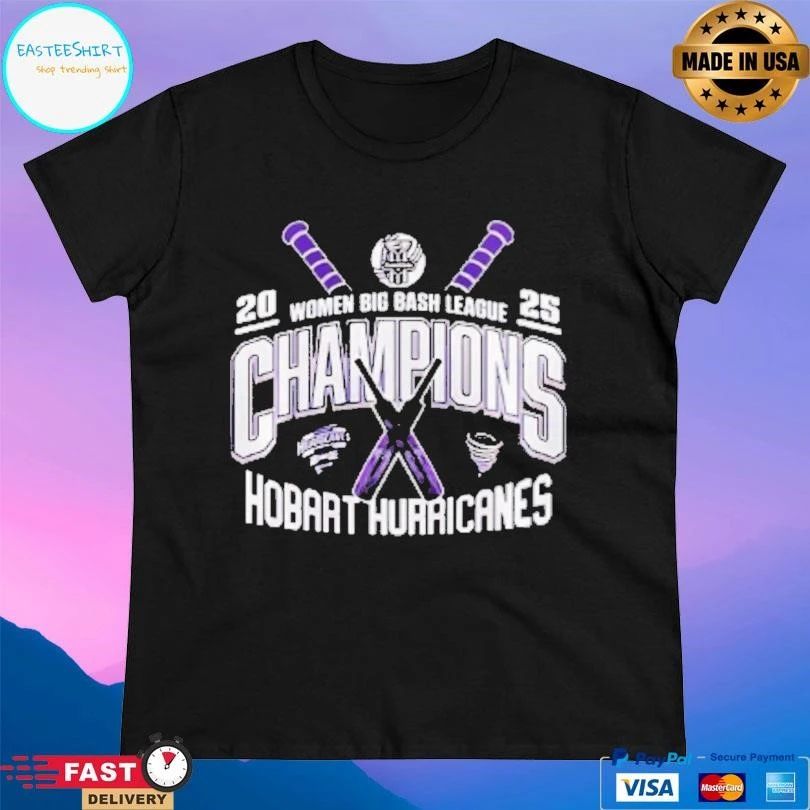 Women Big Bash League Champions Hobart Hurricanes 2025 T-shirts