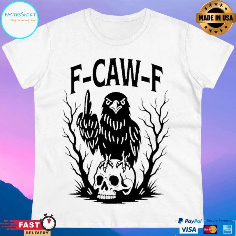 F Caw F Gothic Raven Middle Finger T-shirts