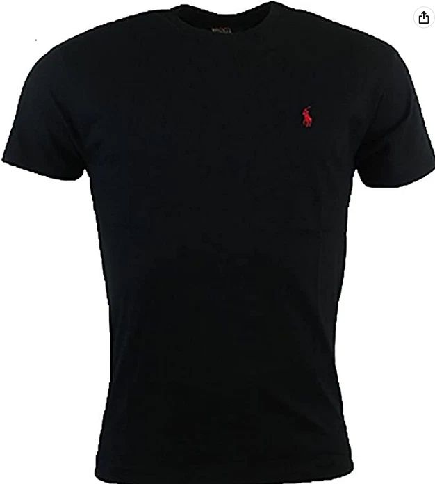 Polo Ralph Lauren Men's Custom Fit Crew Neck Short Sleeve T-Shirt, Black, S