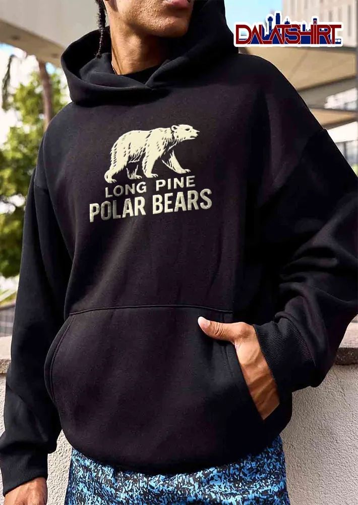 Long Pine Polar Bears Cream Walking Arctic Animal Drawing shirt