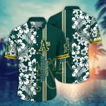 Oakland Athletics Tropical Hibiscus Hawaiian Shirt