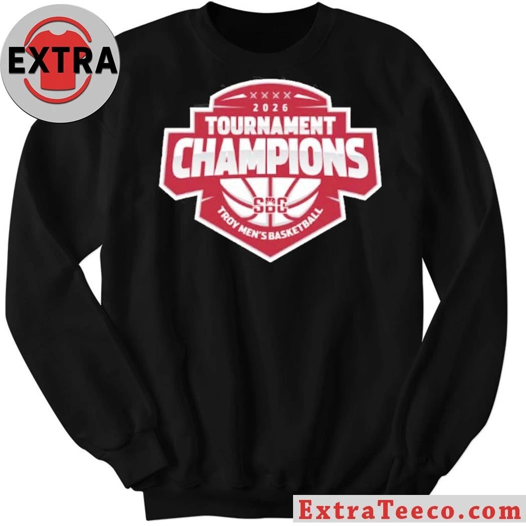 Troy Trojans Champions 2026 Sun Belt Conference Men’s Basketball Tournament Logo Shirt
