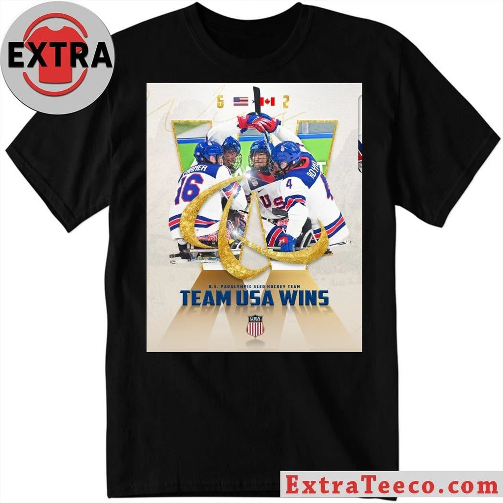 Original Usa Paralympic Sled Hockey Team The Team Usa Wins Logo Shirt