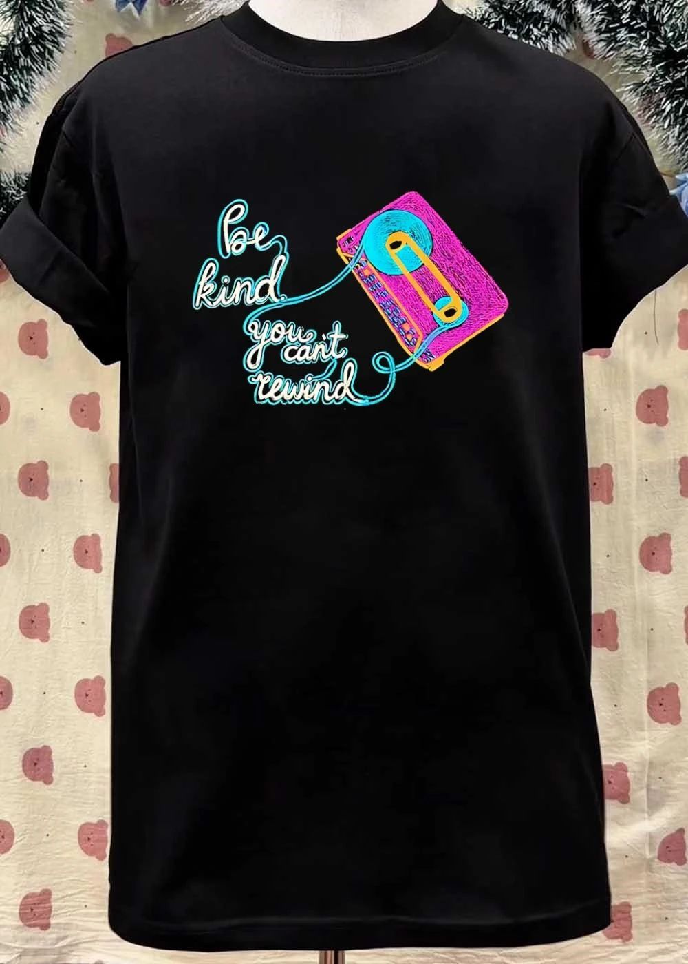Be Kind You Cant Rewind Vintage Cassette Tape T-Shirt