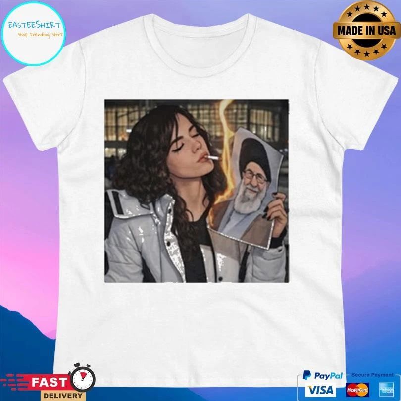 Khamenei In Ashes Cigarette Of Rebellion Iran Revolution T-shirts