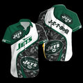 Personalized New York Jets Tropical Waves Hawaiian Shirt