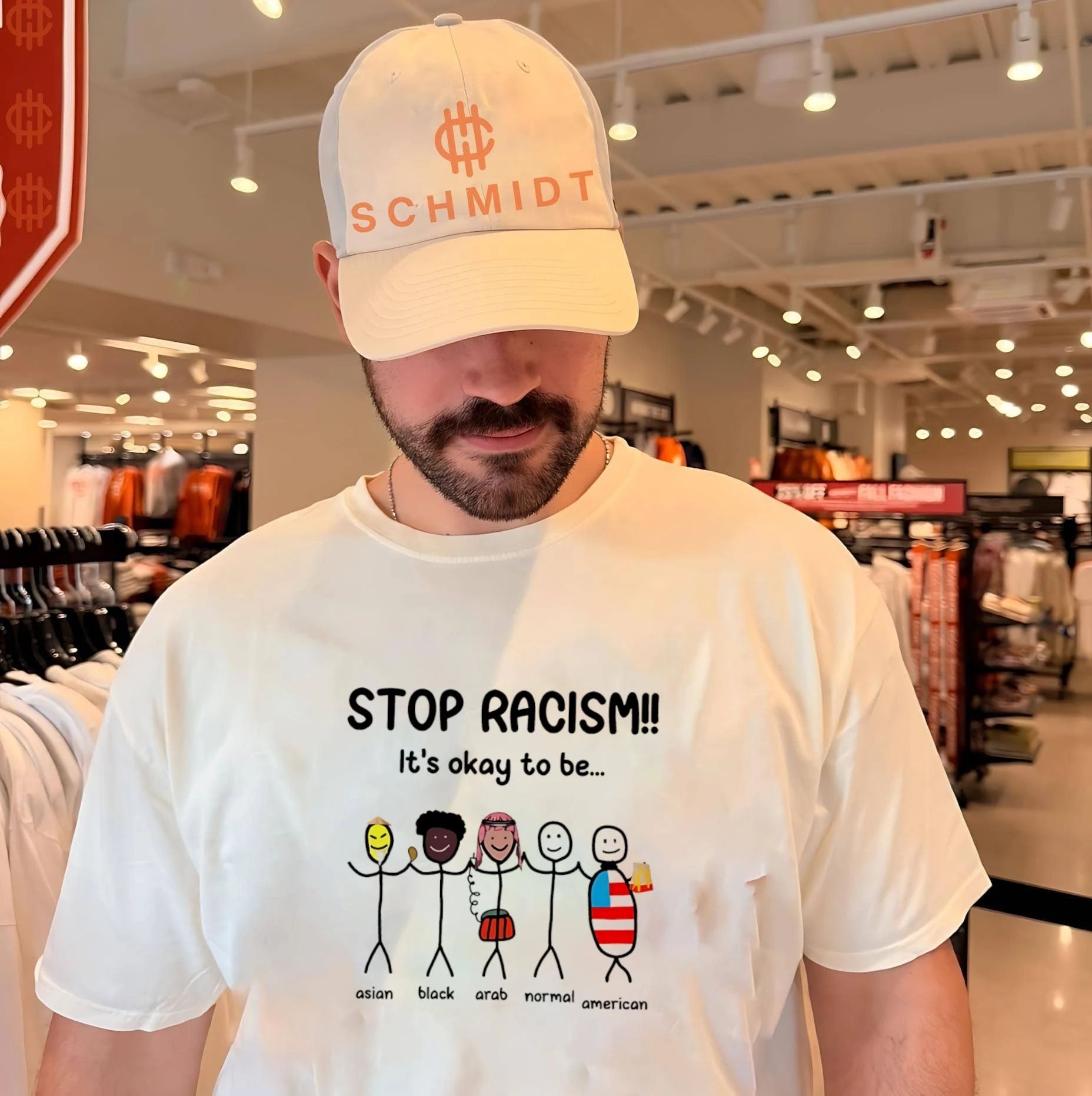 Stop racism it’s okay to be Asian black Arab normal American shirt