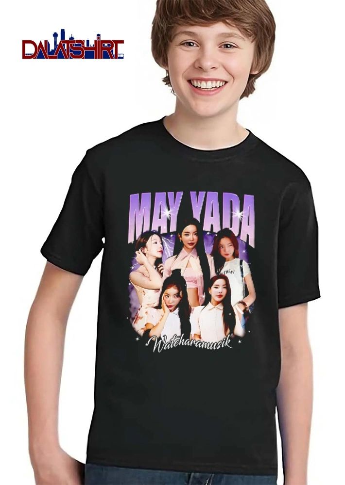 May Yada Watcharamusik Woman Collage Purple Lightning Sparkles 90s Bootleg shirt