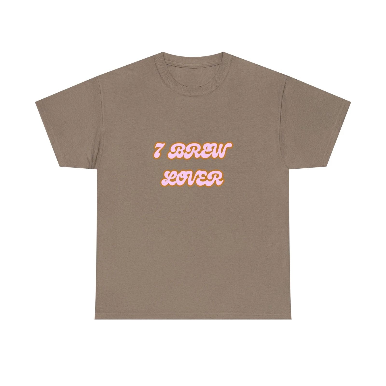 7 Brew Lover Unisex Heavy Cotton Tee - Casual Wear, Coffee Lover Gift
