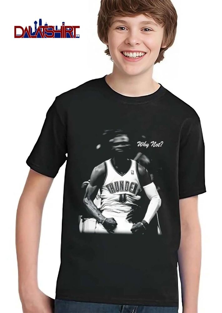 Oklahoma City Thunder Russell Westbrook flexing arms why not shirt