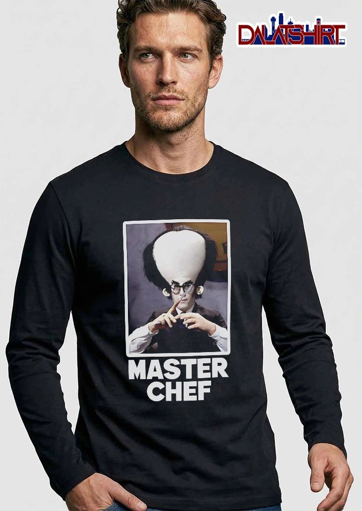 Master Chef Caricature Giant Head Man Suit Glasses Framed Poster shirt