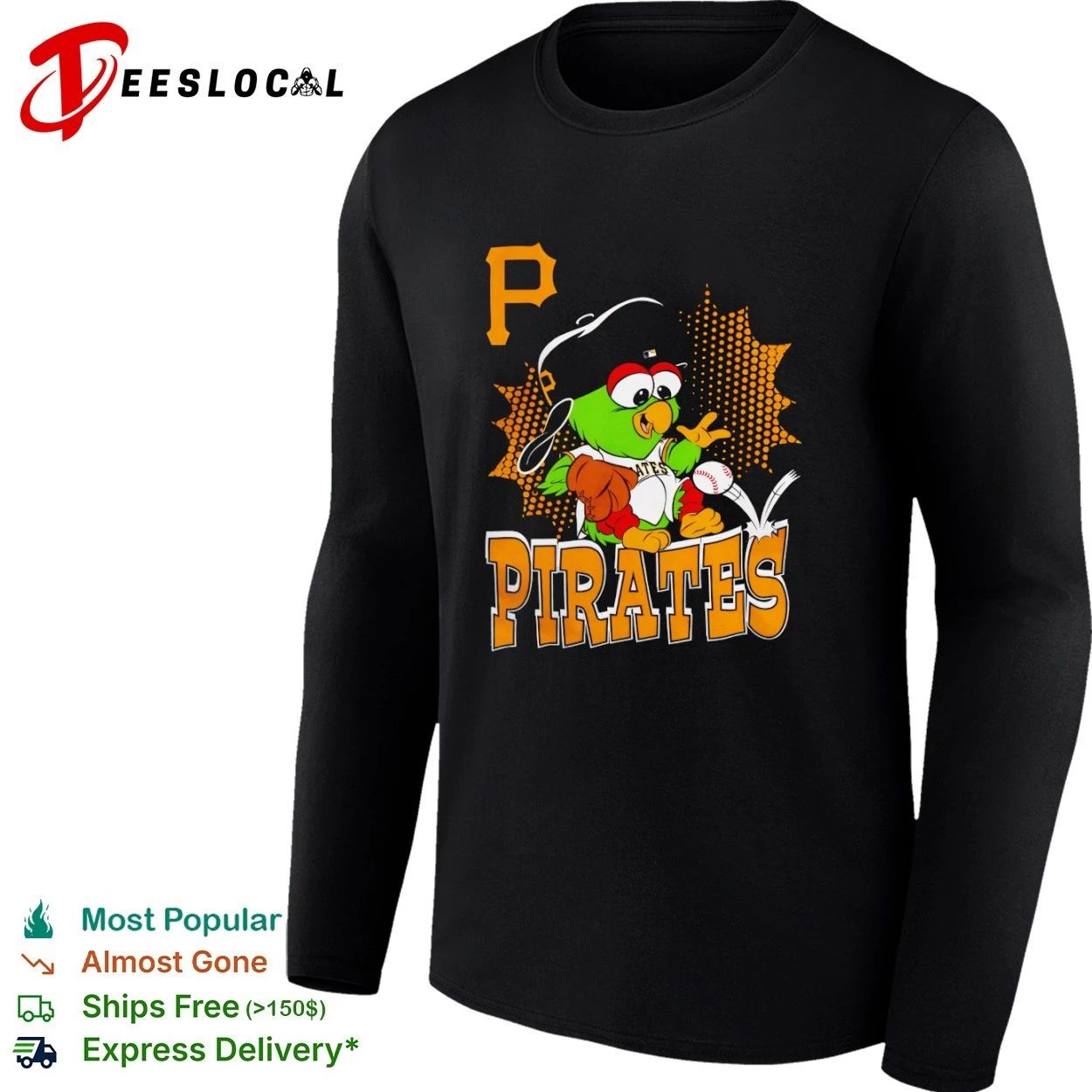 Pittsburgh Pirates Mascot P Pirates MLB Team Apparel T-shirt