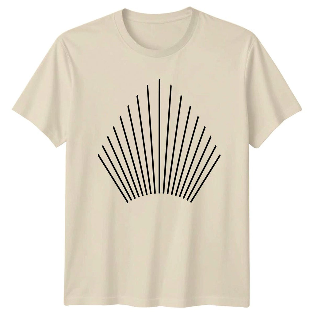 Modern Geometric Sunburst Pattern T-Shirt Minimalist Design Art Fashion