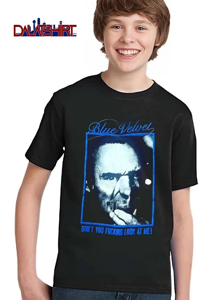 Blue Velvet Dont You Fucking Look At Me Man Face Mask Halftone Portrait Frame shirt