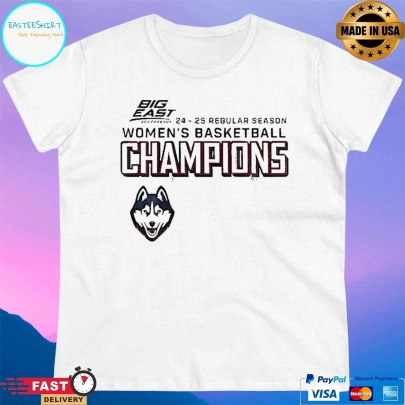 Uconn Women’s Basketball Nba 2024 25 Big East Wbb Tournament Champions T-shirts