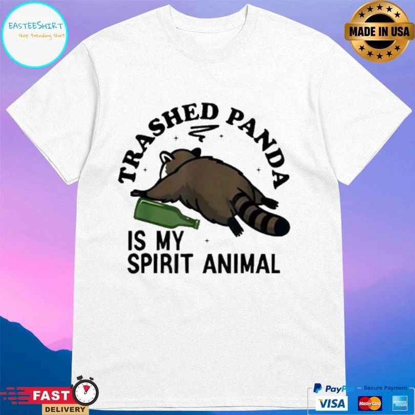 Trashed Panda Is My Spirit Animal Racoon Meme T-shirts