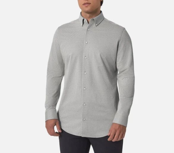 Modern Ambition Men's Button-Up Sports Shirt Gray LARGE 16-16.5