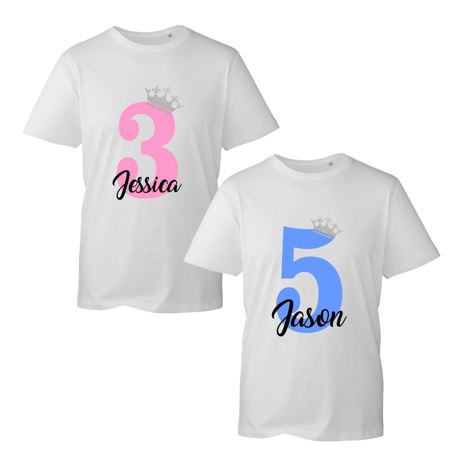 Personalised Birthday T Shirt, customised Age T-Shirt, Personalised name tshirt