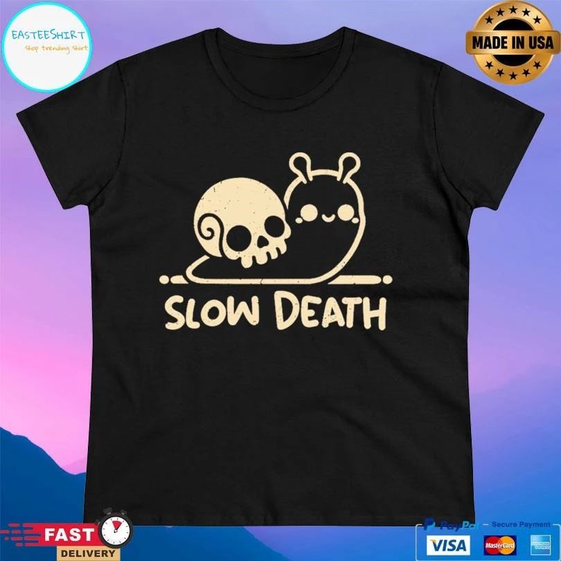 Slow Death Snail Skull T-shirts