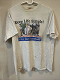 tan keep life simple live for football t-shirt anvil size L