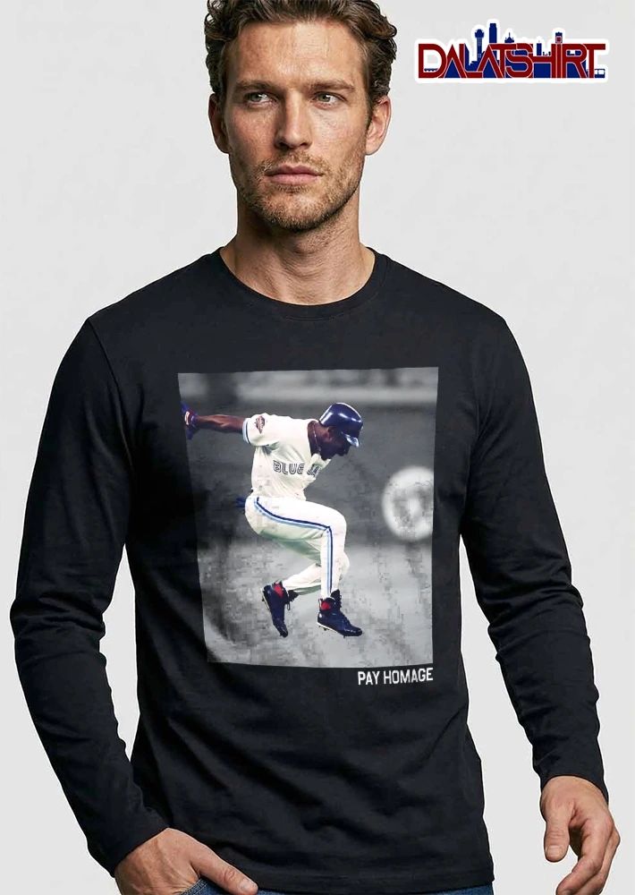 Toronto Blue Jays MLB Pay Homage Baseball Player Jumping Celebration Color Splash Photo shirt