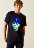 Los Angeles Dodgers MLB Michael Myers Mask Blue Cap Portrait shirt
