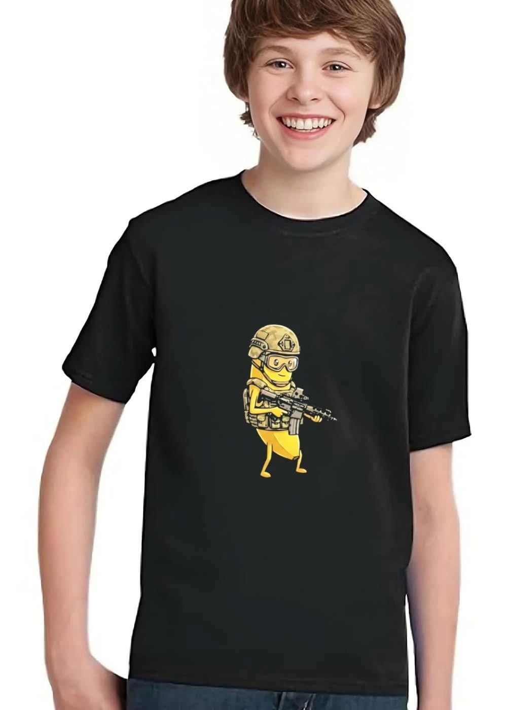 Cartoon Tactical Soldier Banana Helmet Goggles Camo Rifle shirt