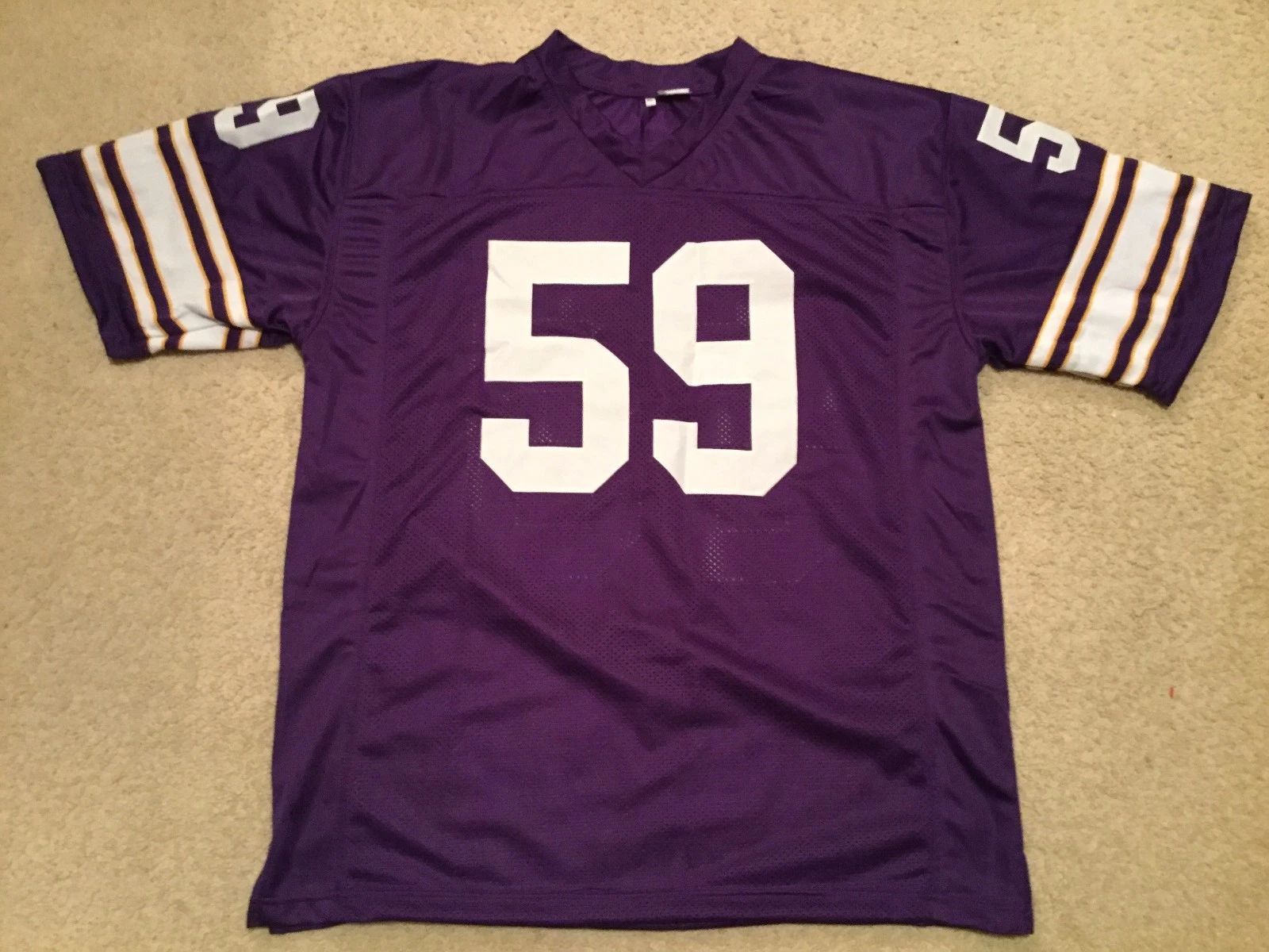 Custom Matt Blair Purple Mesh Football Jersey