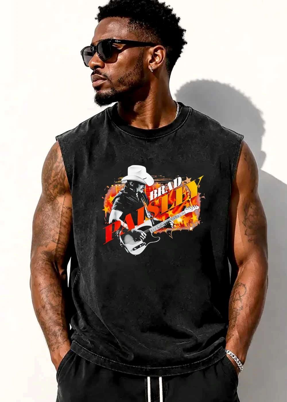 Brad Paisley Cowboy Hat Musician Playing Electric Guitar shirt
