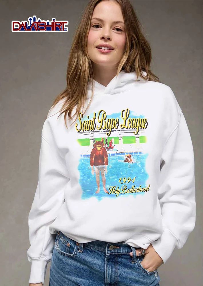 Saint Bape League Holy Brotherhood 1994 Chimpanzee In Swimming Pool Collage shirt