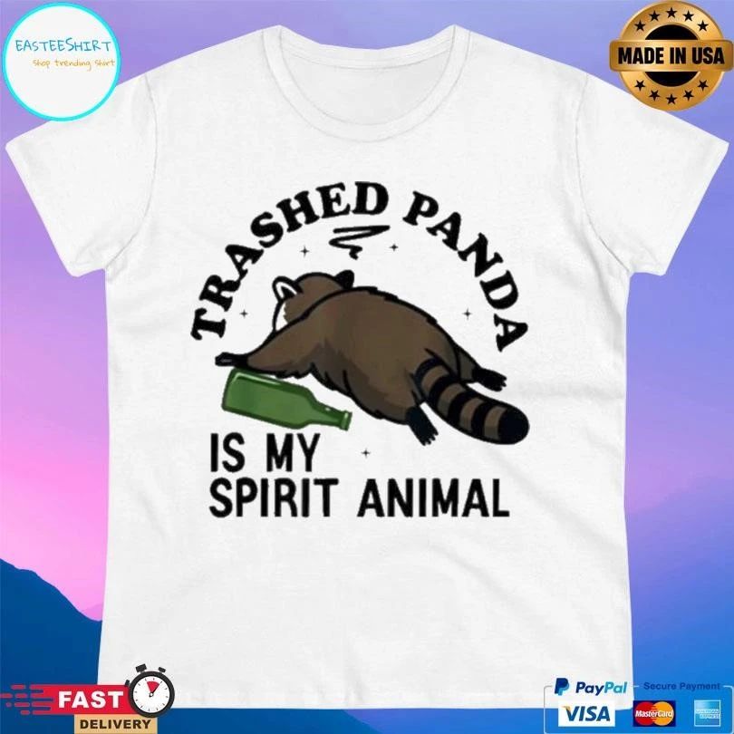 Trashed Panda Is My Spirit Animal Racoon Meme T-shirts