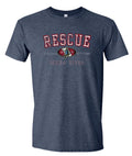 Amphibious Outfitters Scuba Diving T-Shirt - Rescue Diver - Heather Navy Blue