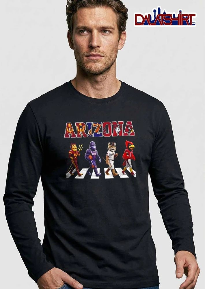 Arizona Sun Devil Bearcat Wildcat Cardinal Mascot Abbey Road Shirt