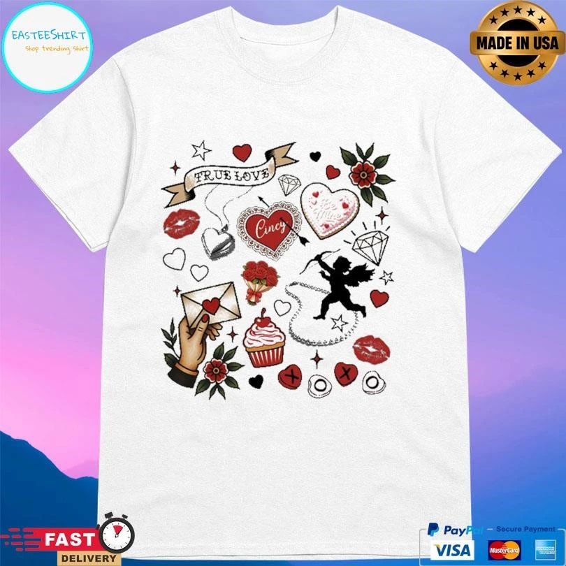 True Love Valentine’s Day Collage T-shirts