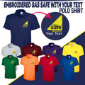 Embroidered Your Text Gas Safe Register Classic Polo Shirt Engineer Work Staff