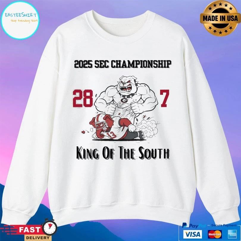 Georgia Bulldogs 2025 Sec Championship 28 7 King Of The South T-shirts