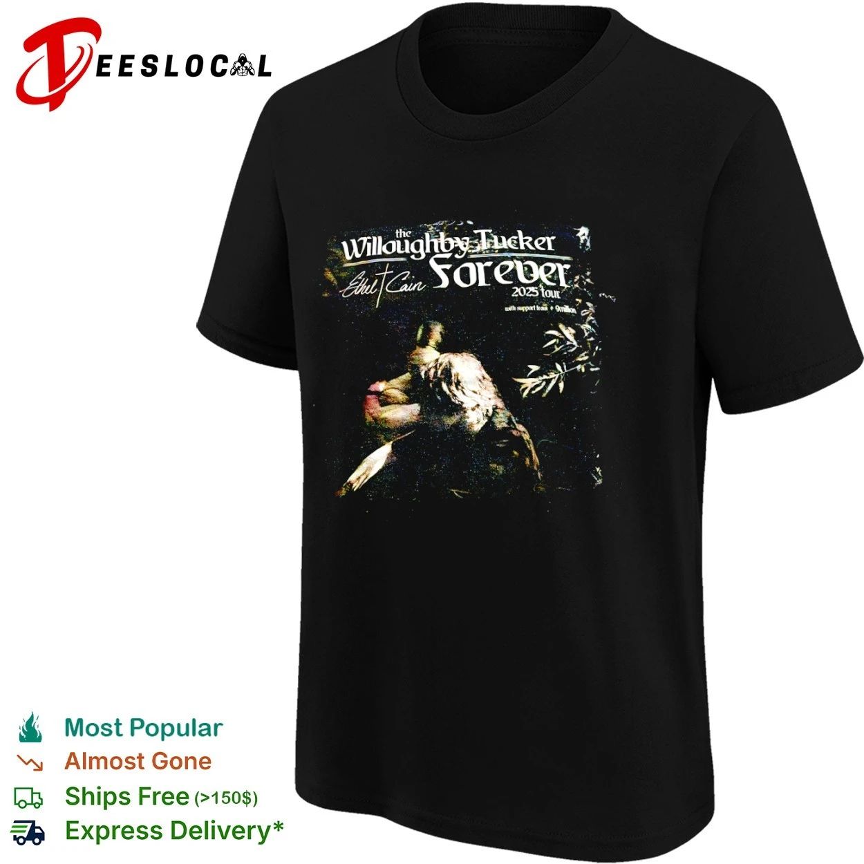 The Willoughby Tucker Forever 2025 Tour Ethel Cain with Support from 9million T-shirt