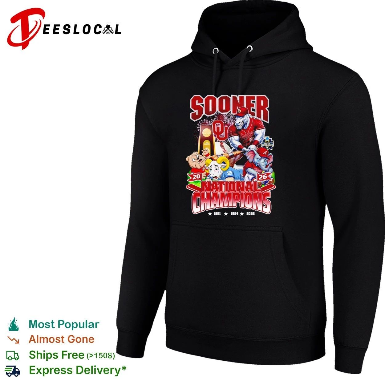 Sooner National Champions 1951 1994 2026 T-shirt