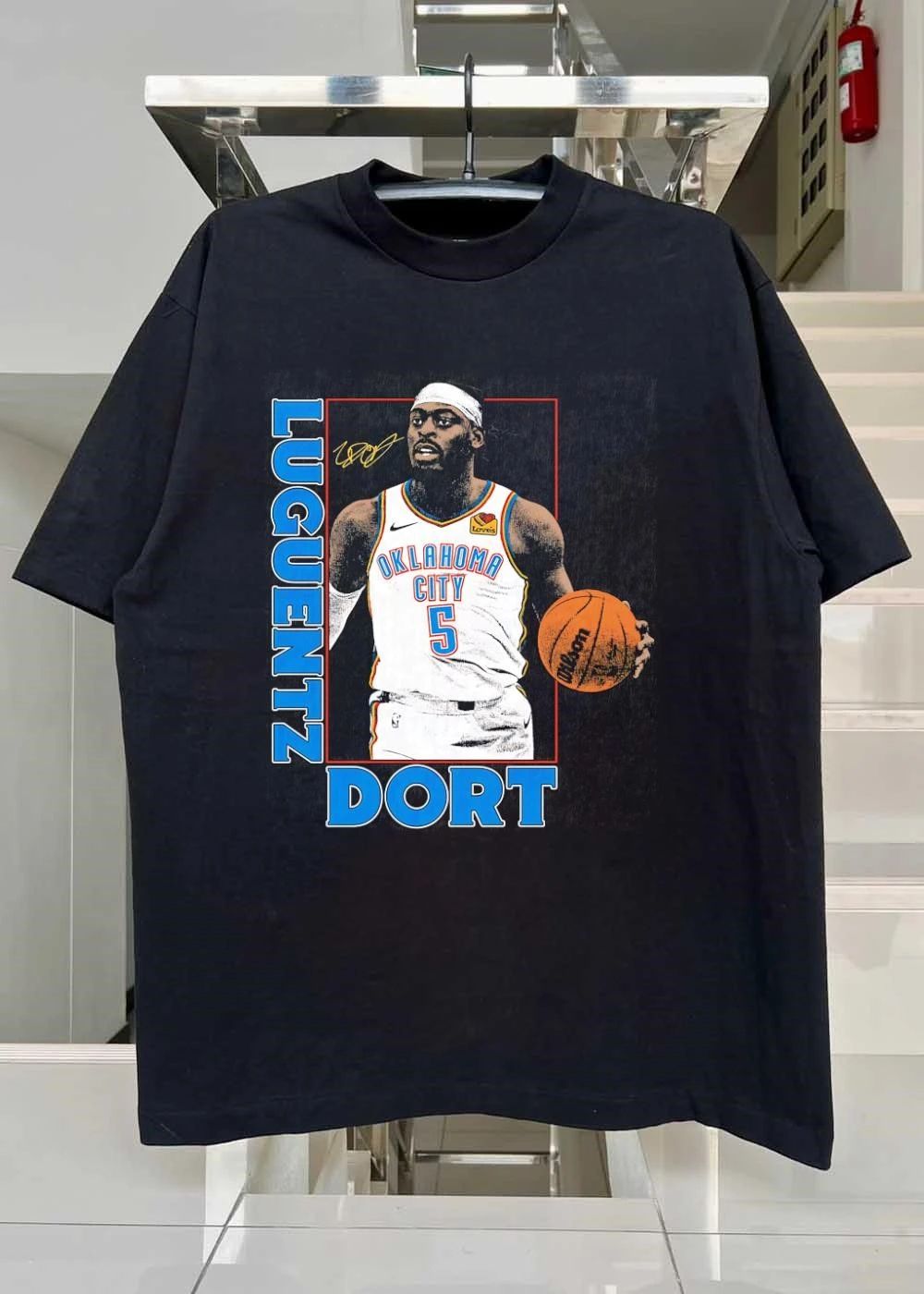 Luguentz Dort Autograph Oklahoma City Thunder Shirt