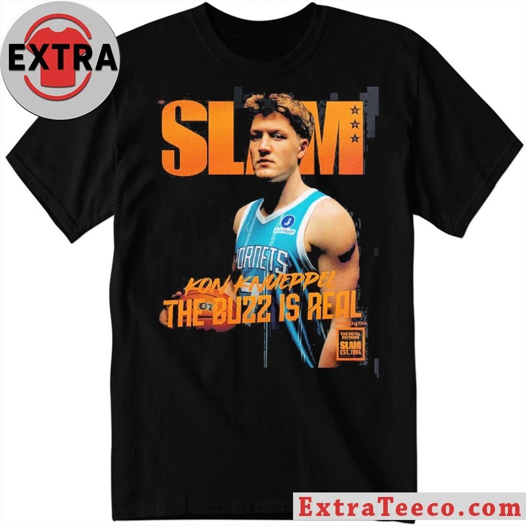 Kon Knueppel Charlotte Hornets SLAM 261 Cover The Buzz Is Real Orange Metal 2026 T-Shirt