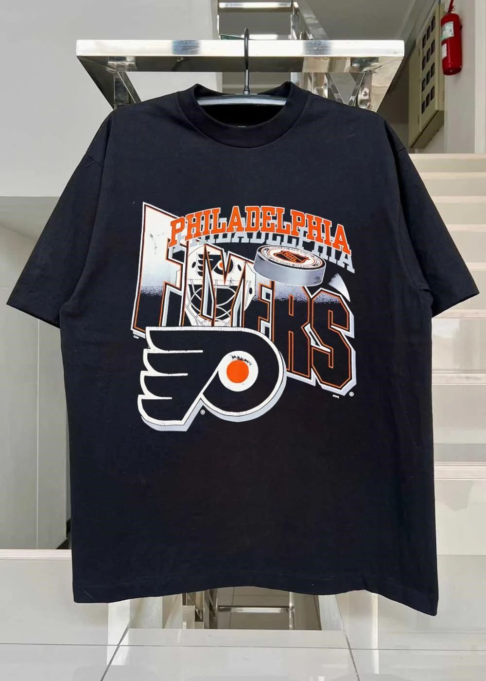 NHL Philadelphia Flyers Goalie Mask Logo Hockey Puck shirt