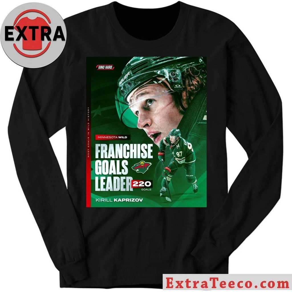 Kirill Kaprizov, vice-captain of the Minnesota Wild ice hockey team in the National Ice Hockey League Shirt