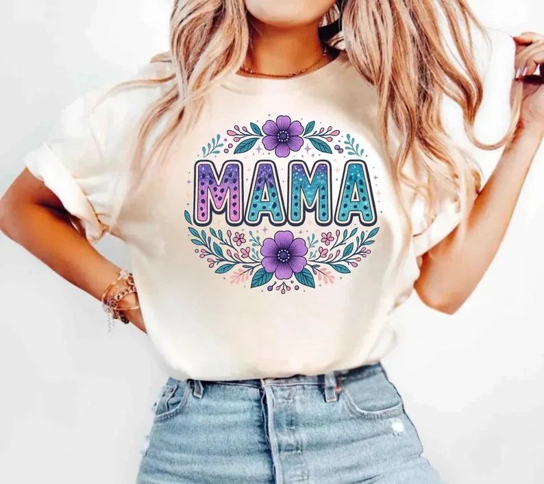 Floral Mama Comfort Tee Cute Mother's Day Gift
