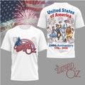 Wizard of Oz Patriotic 250th Anniversary United States Fireworks Shirt
