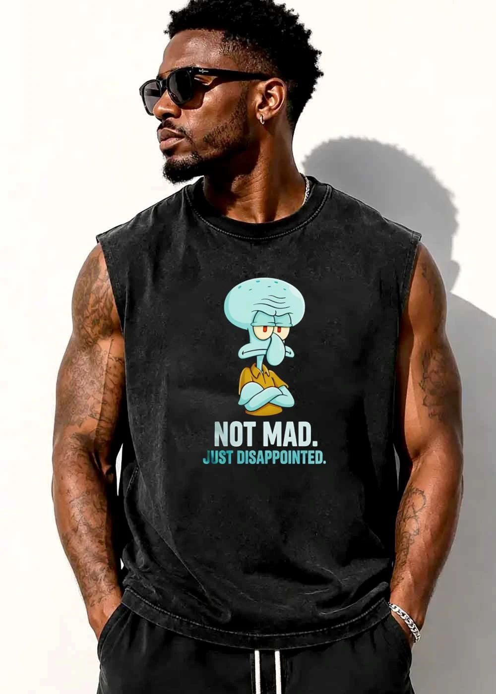 Not Mad Just Disappointed Squidward Tentacles Arms Crossed Cartoon shirt