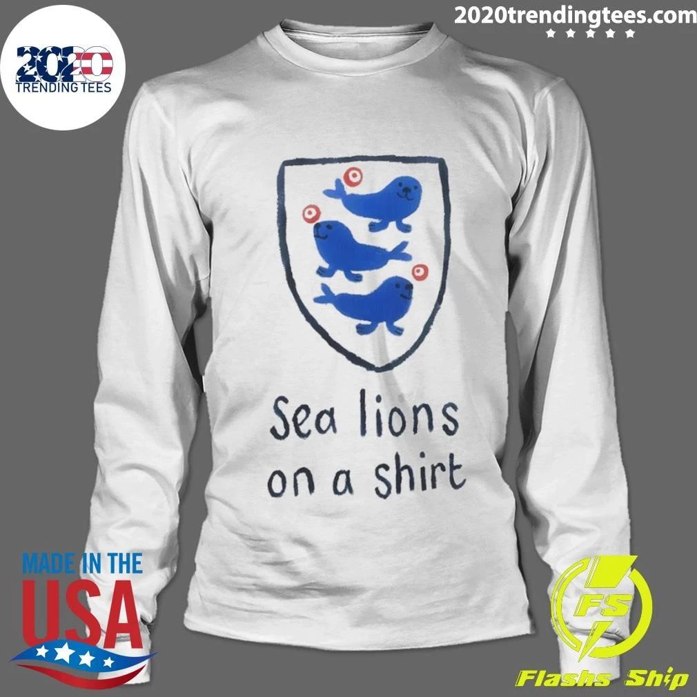 England National Football Sea Lions On A Shirt