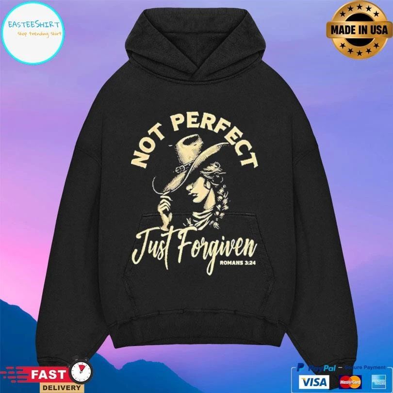 Cowgirl Not Perfect Just Forgiven Romans 324 T-shirts