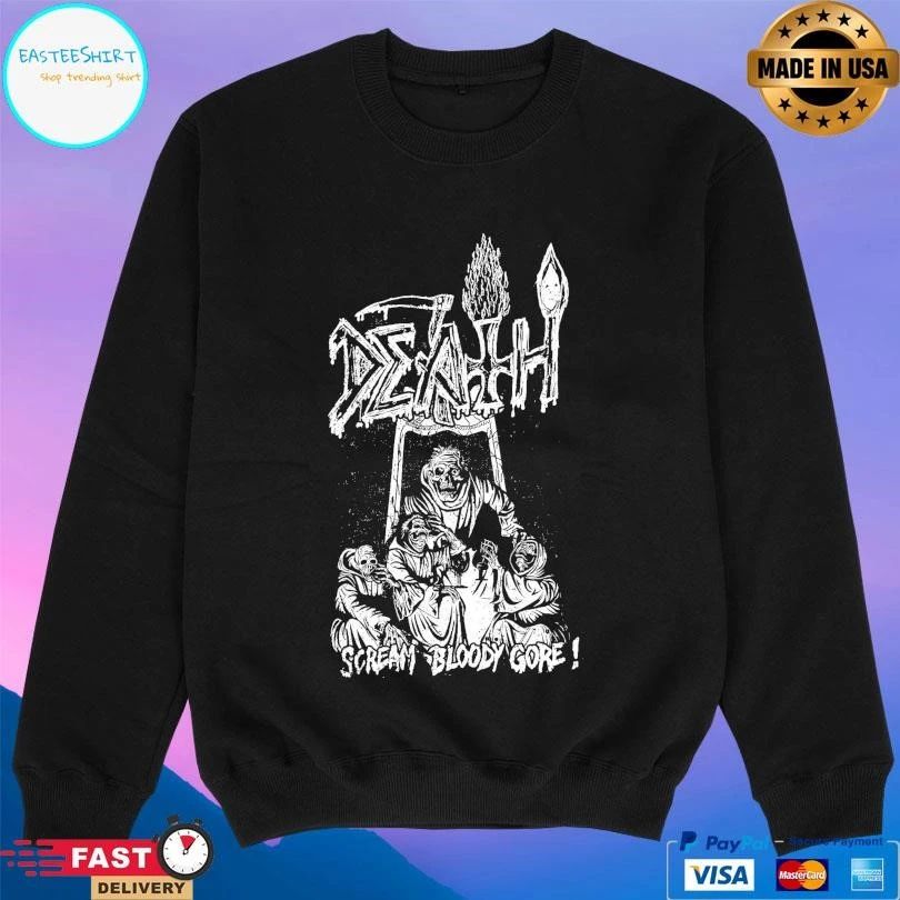 Death Scream Bloody Gore Line Art T-shirts