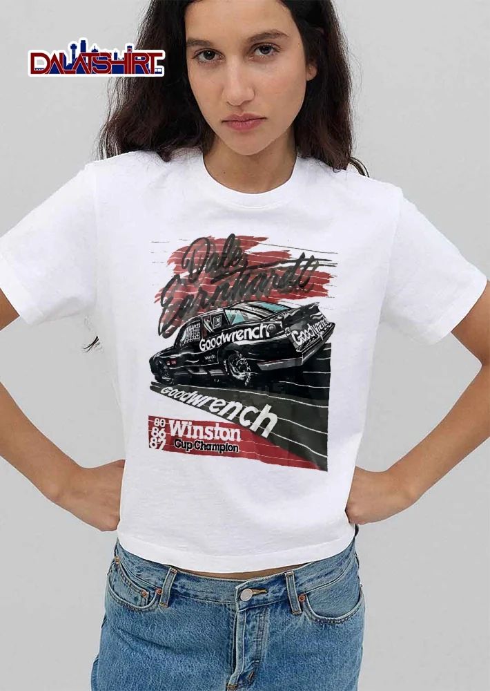 Goodwrench Winston Cup Champion Dale Earnhardt 80 86 87 Black Race Car Speed Lines shirt