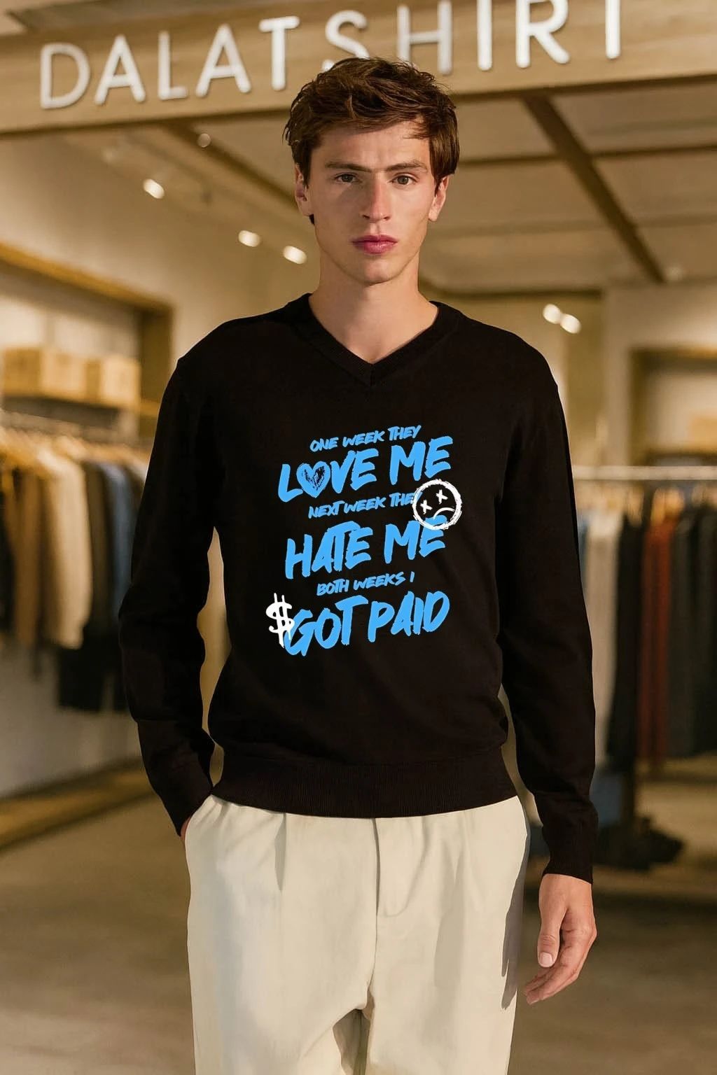 One week they love me next week they hate me both weeks I got paid shirt